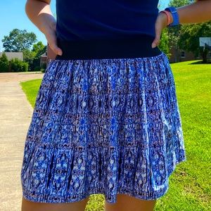 Patterned Mini Skirt